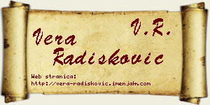 Vera Radišković vizit kartica